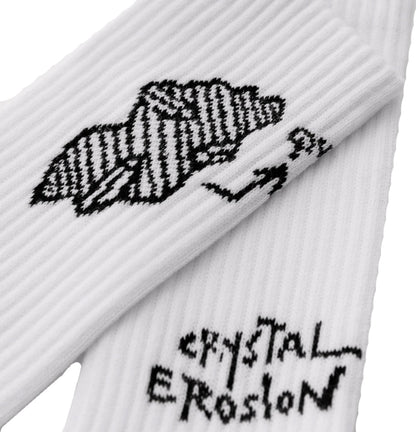 Stampd x Daniel Arsham AHS Erosion Sock White