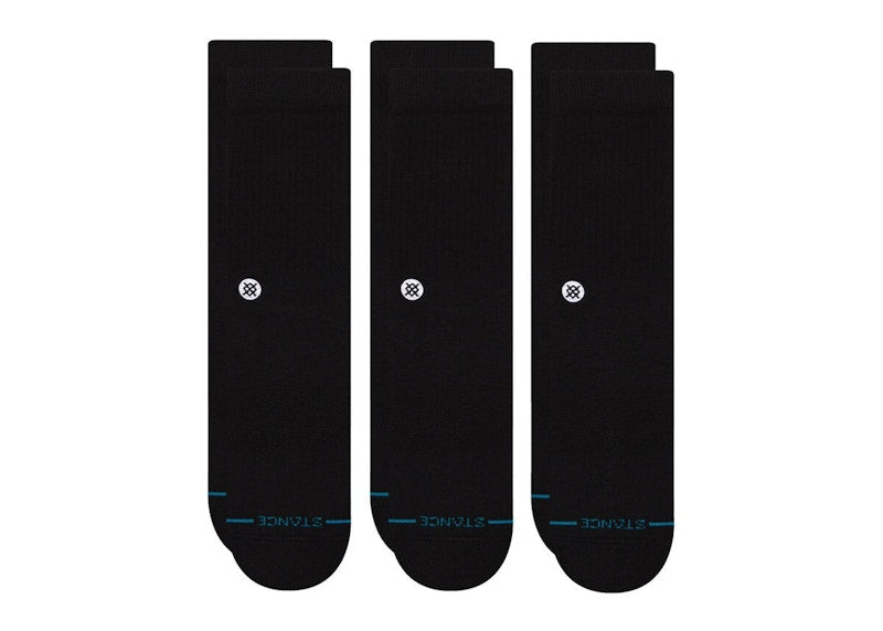 Stance Icon Crew Socks (3 Pack) Black