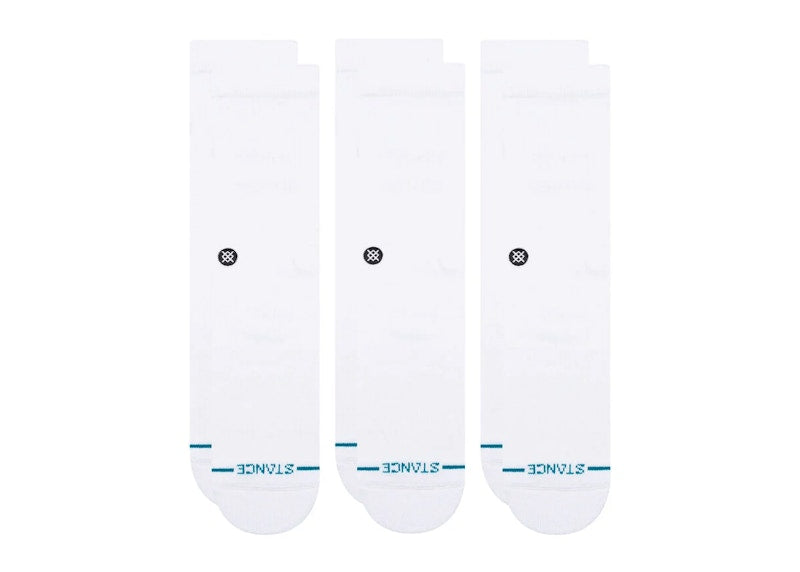 Stance Icon Crew Socks (3 Pack) White