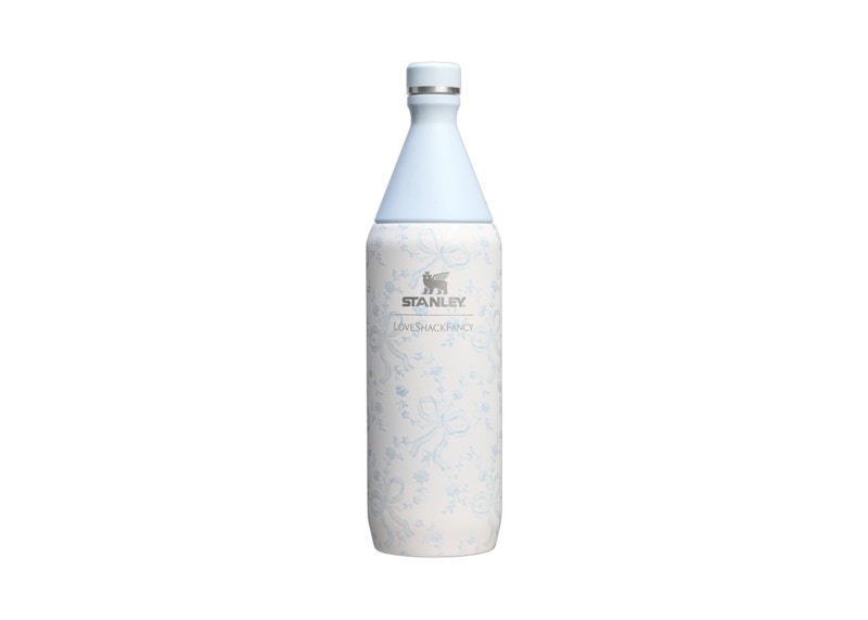 Stanley 1913 x LoveShackFancy Holiday All Day Slim 34oz Bottle Coquette Bow Winter Ice