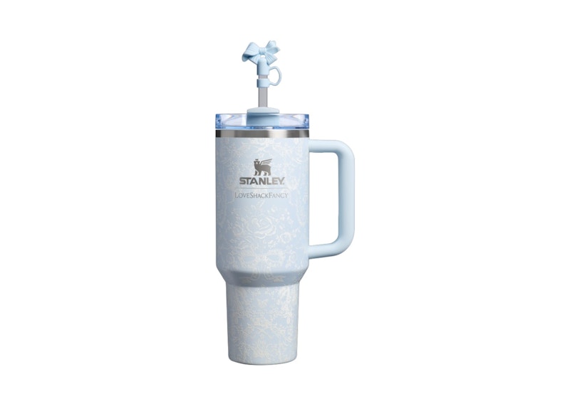 Stanley 1913 x LoveShackFancy Holiday FlowState Quencher 40oz Tumbler Toscana Toile Alpine Blue