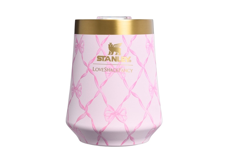 Stanley 1913 x LoveShackFancy Holiday Reserve Wine 11oz Tumbler Baby Bow Pink Peppermint