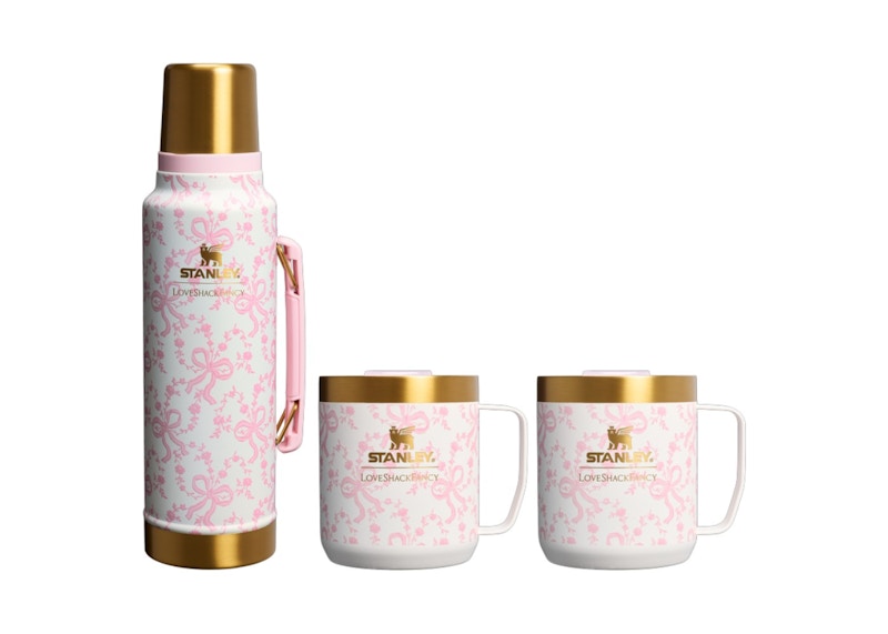 Stanley 1913 x LoveShackFancy Holiday The Everyday 1.5qt Cocoa Set Coquette Bow Chantilly