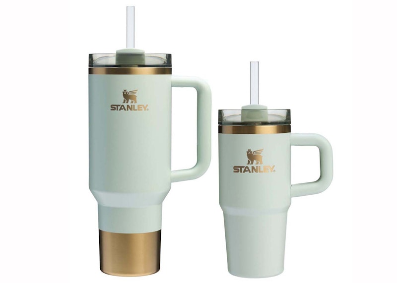 Stanley Comfort & Joy Collection Holiday Samesies Quencher 40oz & 14oz Sip Set Gilded Celadon