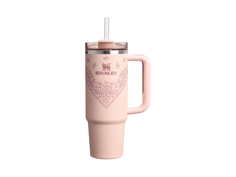 Stanley Mesa Rose Collection Flowstate Quencher 30oz Tumbler Conch Floral