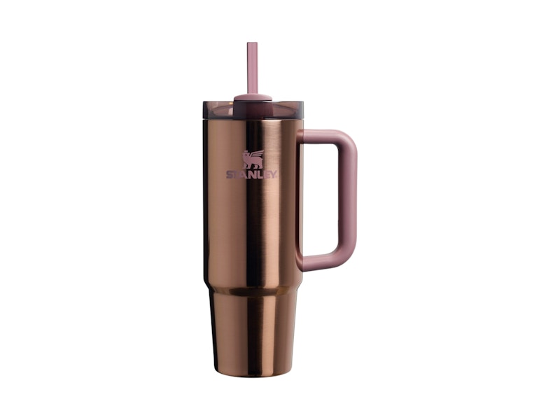 Stanley Mesa Rose Collection Flowstate Quencher 30oz Tumbler Polished Rose Gold