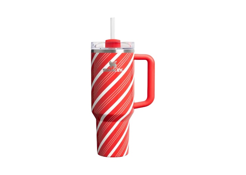 Stanley Stainless Steel FlowState Quencher 40oz Tumbler Candy Cane Twist