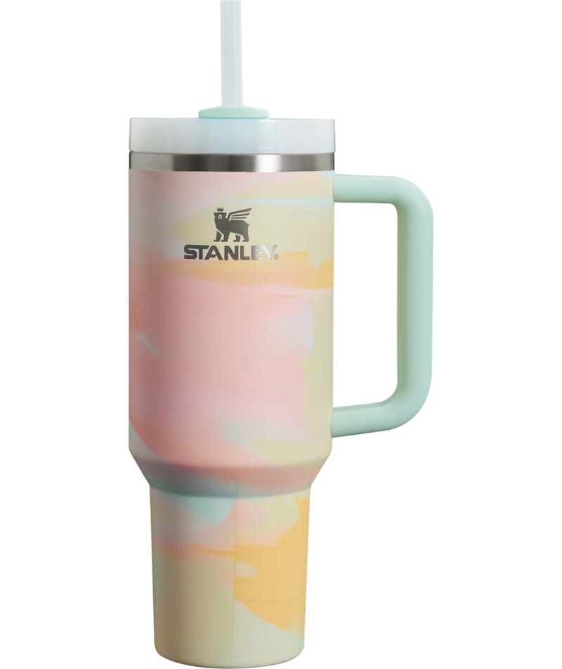 Stanley The Clean Slate Flowstate Quencher 40oz Tumbler Warm Serene Brushstroke
