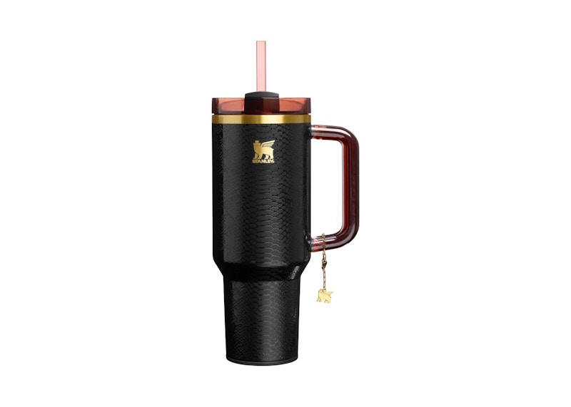 Stanley The Quencher Luxe Flowstate 40oz Tumbler Black Snakeskin
