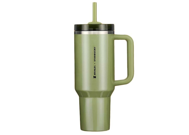 Stanley x Starbucks Exclusive Flowstate Quencher 40oz Tumbler Olive Green