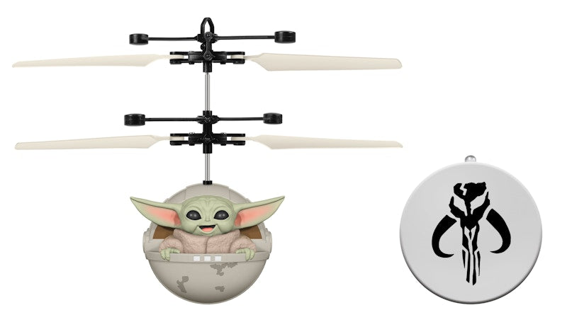 Star Wars The Mandalorian Baby Yoda "The Child" Sculpted Hea UFO Helicopter