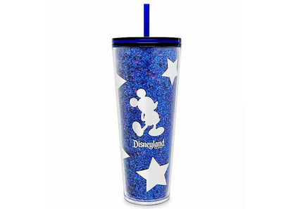 Starbucks 24 oz Disney Parks Exclusive Tumbler Blue Glitter