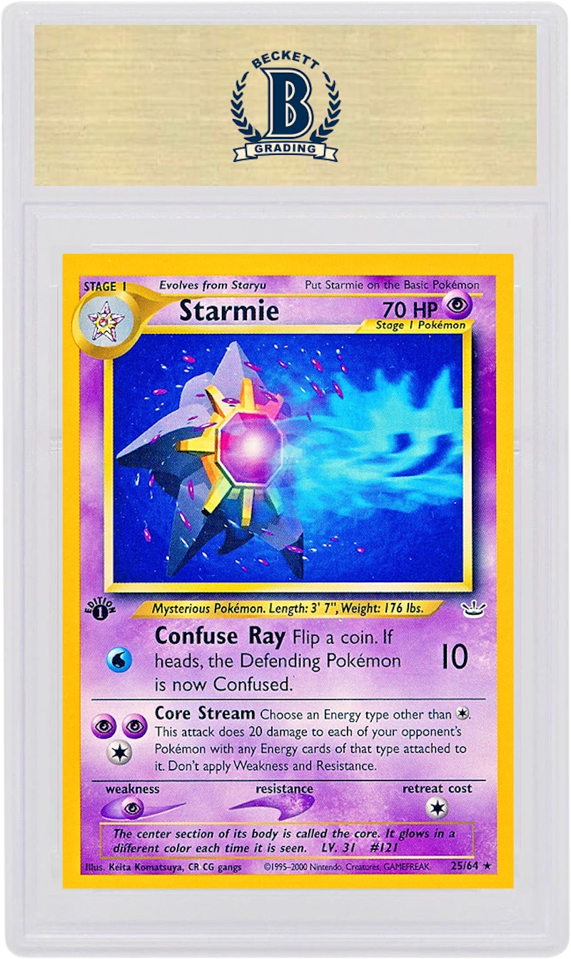 Starmie 2001 Pokemon TCG Neo Revelation 1st Edition #25/64 (PSA or BGS Graded)