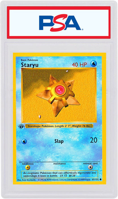 Staryu 1999 Pokemon TCG Base Set 1st Edition #65/102 (PSA or BGS Graded)