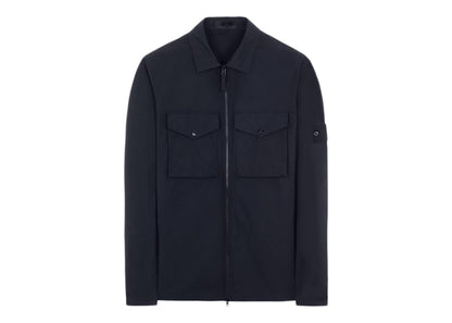 Stone Island 116F1 O-Ventile Stone Island Ghost Piece Overshirt Blue
