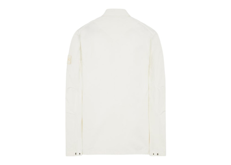 Stone Island 116F1 O-Ventile Stone Island Ghost Piece Overshirt Natural White