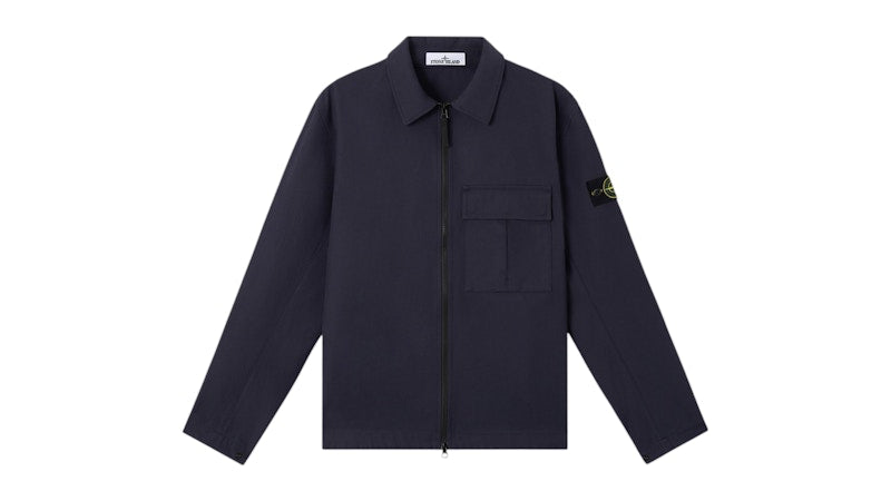 Stone Island 1200010 Panama Cotton Shirt Ink Blue