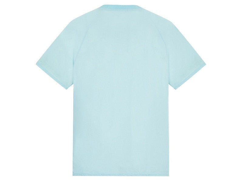 Stone Island 206E5 Textured Cotton Jersey Aqua