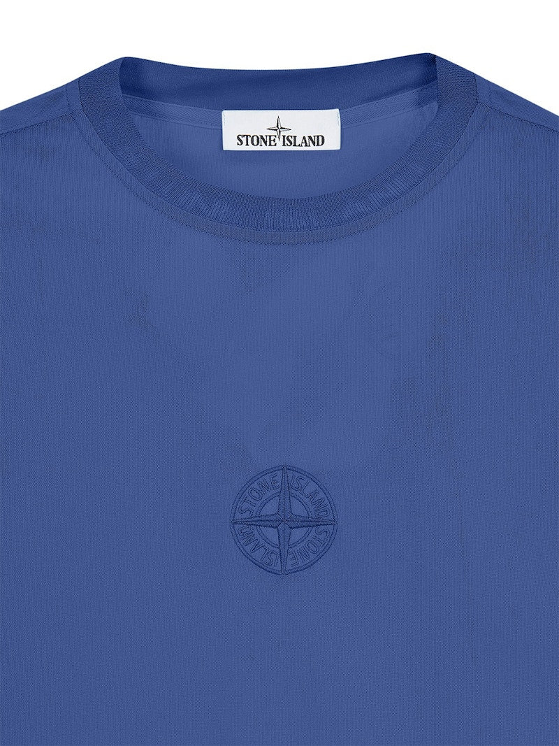 Stone Island 206E5 Textured Cotton Jersey Royal Blue