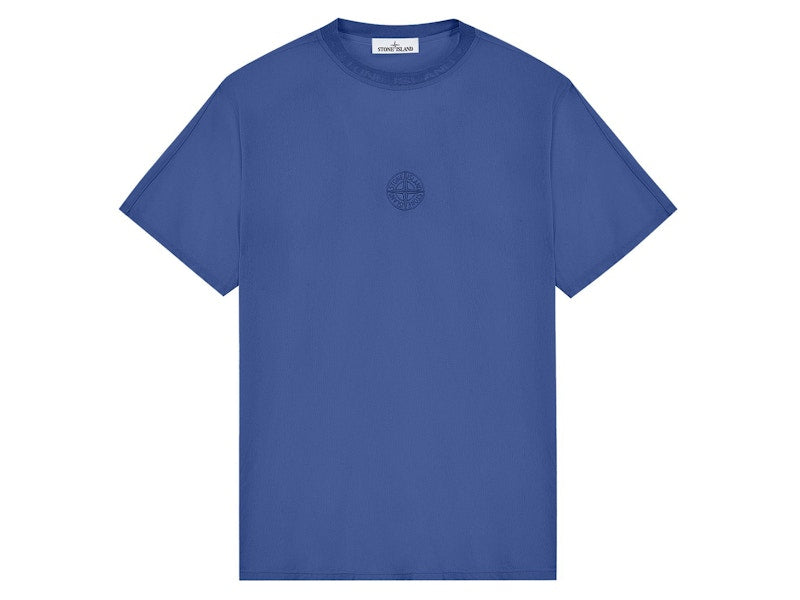 Stone Island 206E5 Textured Cotton Jersey Royal Blue