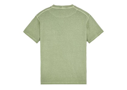 Stone Island 21957 Organic Cotton Jersey Fissato Effect T-shirt Sage Green