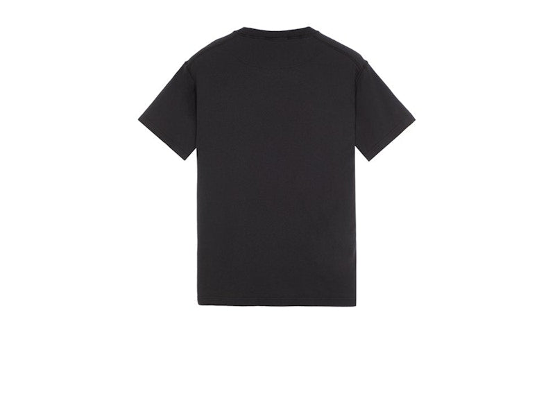 Stone Island 23757 Organic Cotton Fissato Effect T-shirt Black