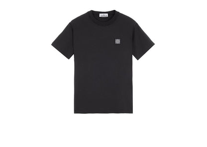 Stone Island 23757 Organic Cotton Fissato Effect T-shirt Black