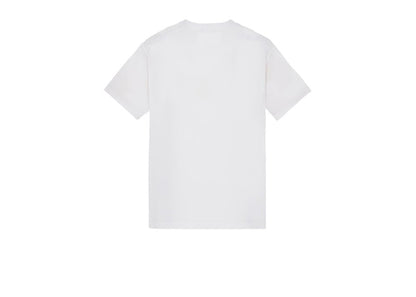 Stone Island 23757 Organic Cotton Fissato Effect T-shirt White