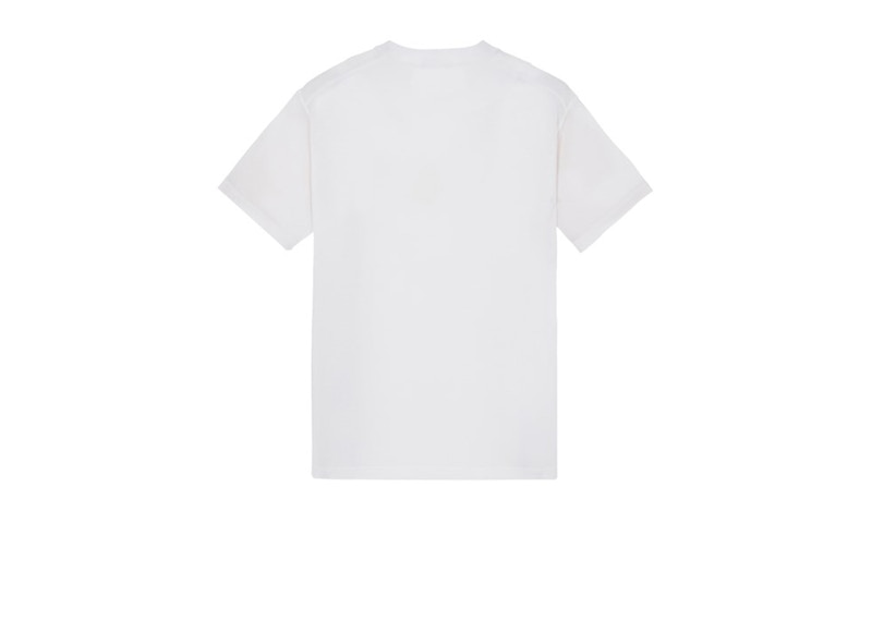 Stone Island 23757 Organic Cotton Fissato Effect T-shirt White