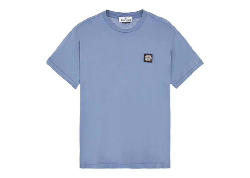 Stone Island 24113 60/2 Cotton Jersey Garment Dyed T-Shirt Avio Blue