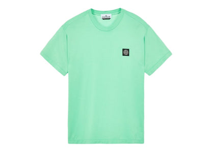 Stone Island 24113 60/2 Cotton Jersey Garment Dyed T-Shirt Light Green
