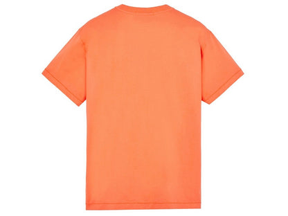 Stone Island 24113 60/2 Cotton Jersey Garment Dyed T-Shirt Orange