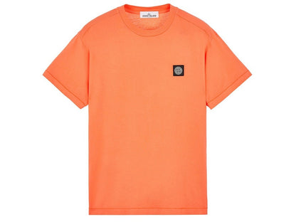 Stone Island 24113 60/2 Cotton Jersey Garment Dyed T-Shirt Orange