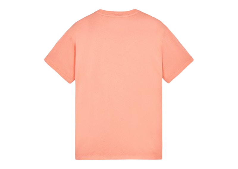 Stone Island 24113 60/2 Cotton Jersey Garment Dyed T-Shirt Peach