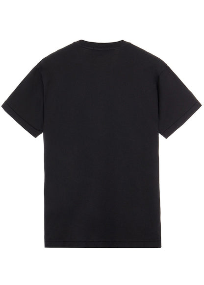Stone Island 24113 60/2 Cotton Slim fit Logo Applique T-Shirt Black