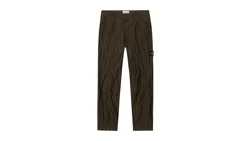 Stone Island 3100026 Wrinkled Corduroy 500-TC Pant Military Green