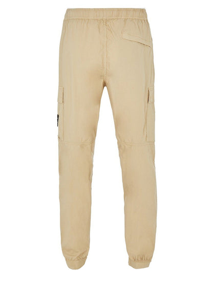 Stone Island 31303 Stretch Cotton Tela 'Paracadute' Garment Dyed Cargo Pants Beige