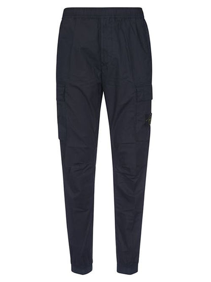Stone Island 31303 Stretch Cotton Tela 'Paracadute' Garment Dyed Cargo Pants Navy