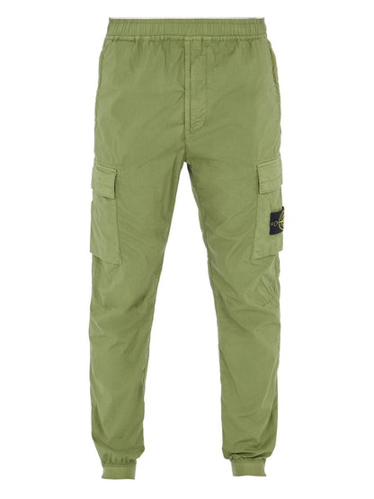 Stone Island 31303 Stretch Cotton Tela 'Paracadute' Garment Dyed Cargo Pants Olive