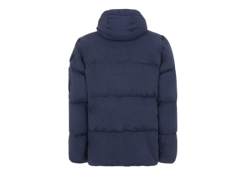 Stone Island 40223 Garment Dyed Crinkle Reps R-NY Down Jacket Blue