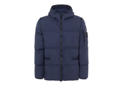 Stone Island 40223 Garment Dyed Crinkle Reps R-NY Down Jacket Blue