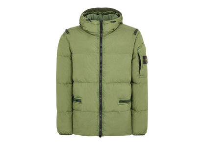 Stone Island 40223 Garment Dyed Crinkle Reps R-NY Down Jacket Olive Green