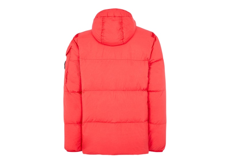 Stone Island 40223 Garment Dyed Crinkle Reps R-NY Down Jacket Red
