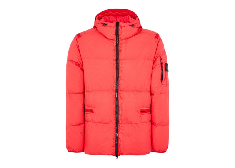 Stone Island 40223 Garment Dyed Crinkle Reps R-NY Down Jacket Red
