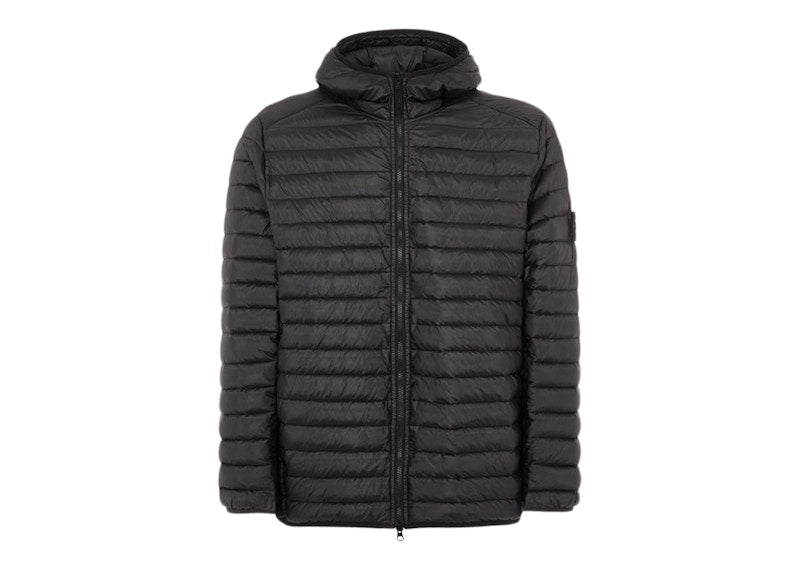 Stone Island 40324 Loom Woven Chambers R-Nylon Down-TC_Packable Jacket Black