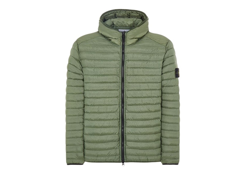 Stone Island 40324 Loom Woven Chambers R-Nylon Down-TC_Packable Jacket Olive Green