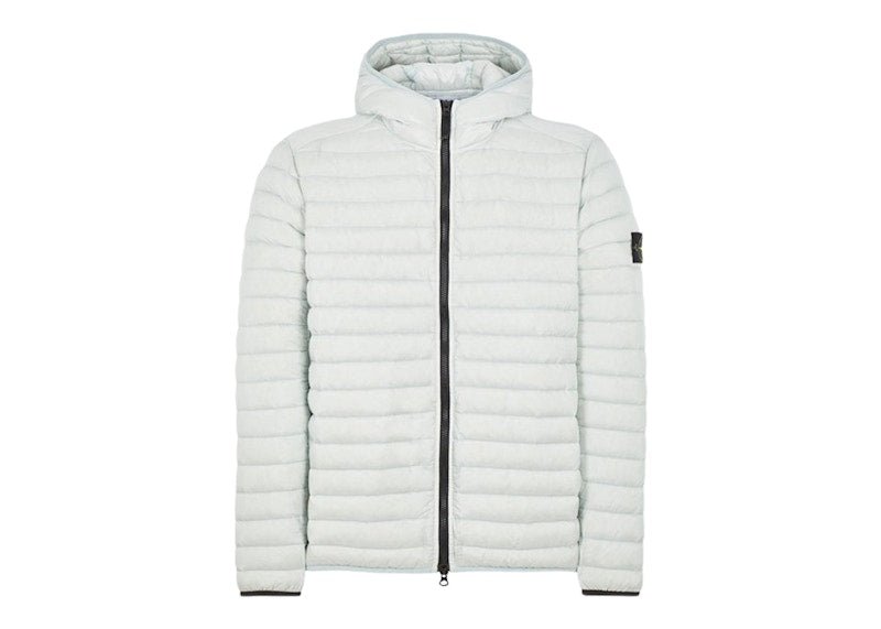 Stone Island 40324 Loom Woven Chambers R-Nylon Down-TC_Packable Jacket Pearl Grey