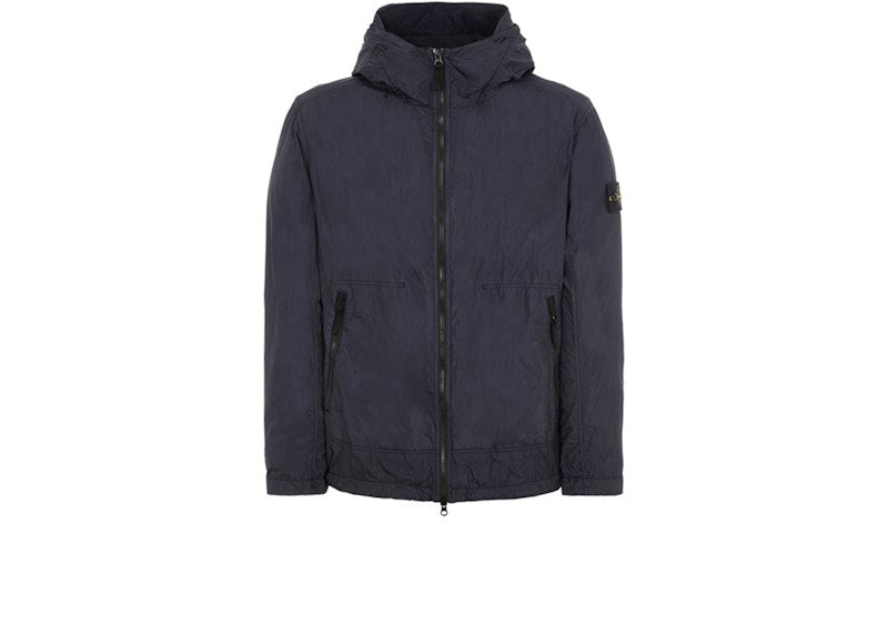 Stone Island 40522 Garment Dyed Crinkle Reps NY Jacket Navy Blue