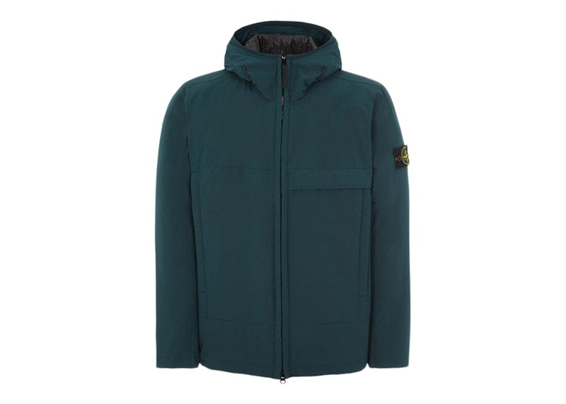Stone Island 40527 Soft Shell-R_E.Dye Technology With Primaloft P.U.R.E Insulation Technology Jacket Dark Teal Green