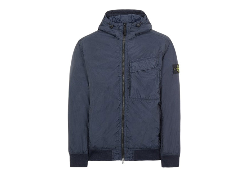 Stone Island 40723 Garment Dyed Crinkle Reps R-NY With Primaloft-TC Jacket Blue